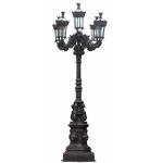 Twin Head Sand Cast Iron Lamp Post Decorative Street Lamp Post Pole