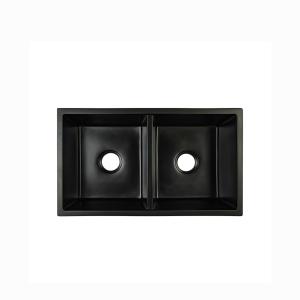Wholesale Hexagon Quartz Stone Kitchen Sink Double Basin Under The Black High Hardness from china suppliers