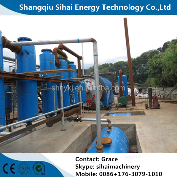 Sustainable Work Form Tire Recycling Machine for Pyrolysis Oil Distillation