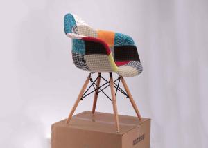 Wholesale Modern Style Pretty Patchwork Accent Chair Wooden Frame Fabric Cover from china suppliers
