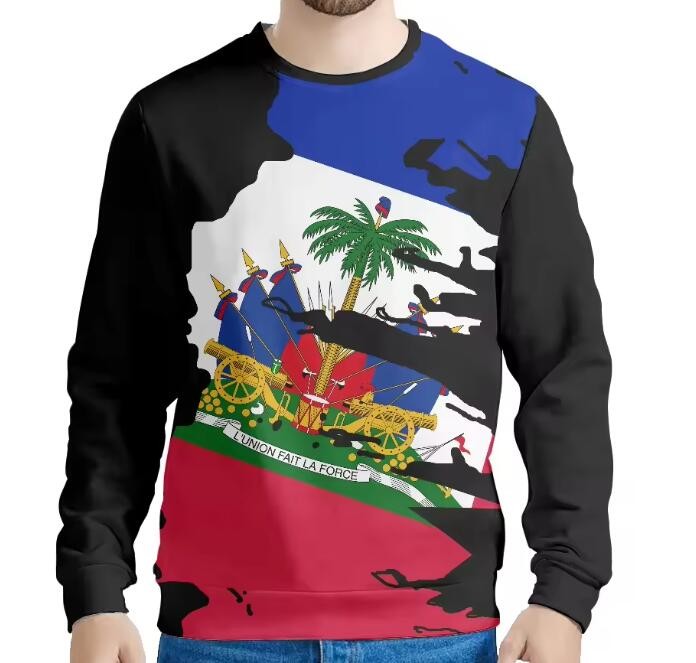 Print On Demand Men'S Top Custom Crew Neck Sweatshirts Casual Anti Pilling