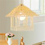 Nordic Style Cage cane pendant lights For Kitchen Dining room Bedroom Lighting