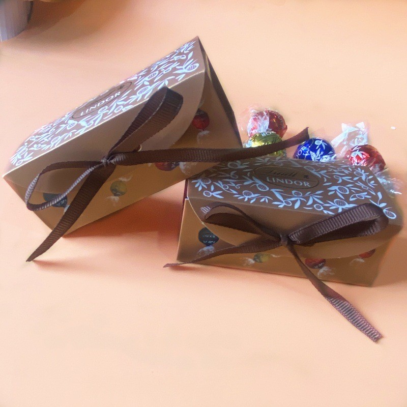 CMYK Rectangular Cardboard Chocolate Candy Wedding Fold Packaging Box Recyclable Fancy Gift Box