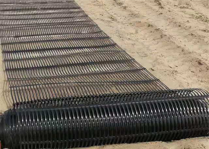 Reinforcement Roadbed Black High Density Uniaxial Plastic Geogrid