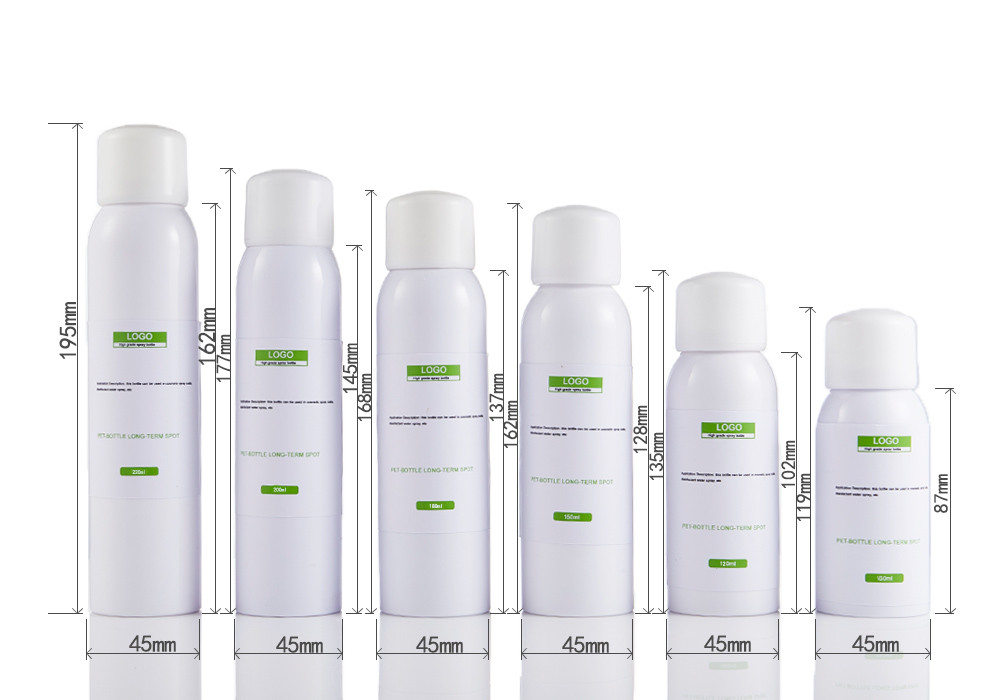 180ml 200ml 220ml PET Cylindrical Bayonet Spray Bottle