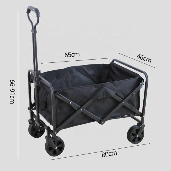5 Inch Rubber Wheels Folding Beach Wagon No Brakes Outdoor Camping Outdoor