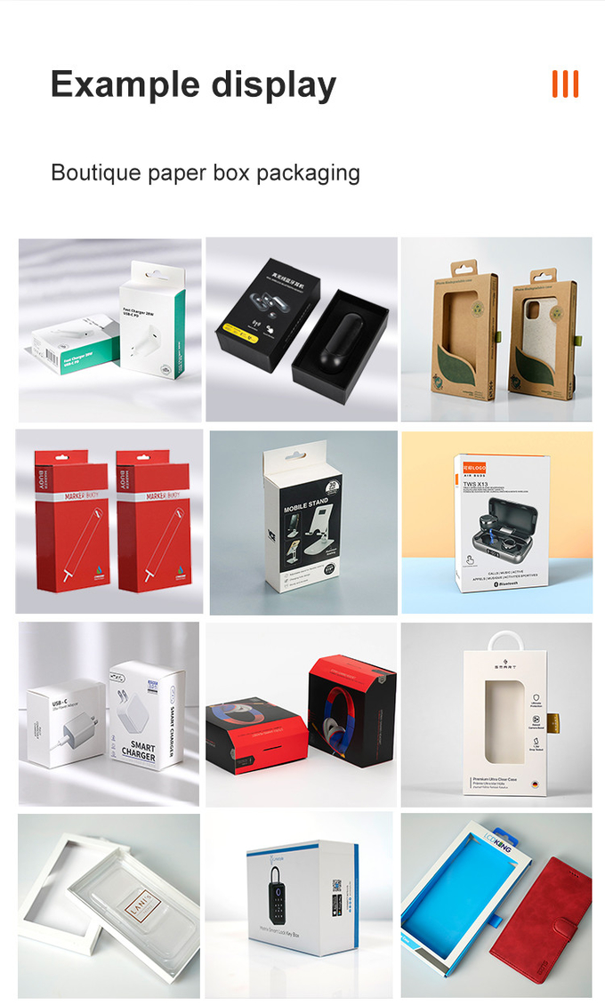 Cell Phone Screen Protector Coated Paper Glass Screen Protector Packaging Box