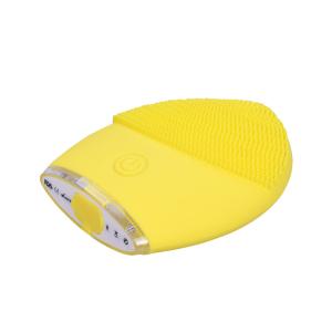 Wholesale Yellow Electronic Silicone Face Exfoliator For Facial Deep Clean 84*106*35mm from china suppliers