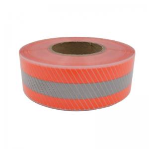 Wholesale fluorescent safety tape fabric stripes Vinyl Textile Reflective Transfer Film Segmented Orange Yellow from china suppliers