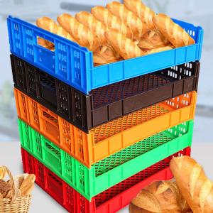 Wholesale Plastic Bread Crate Supplier Stackable &amp; Ventilated Bakery Crates from china suppliers