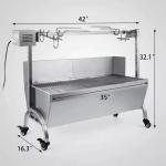 Easily Cleaned Stainless Steel Electric Roast Barbecue Grill for Charcoal Grills