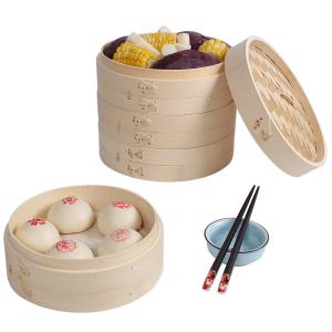 Wholesale 10 inch Handmade Bamboo Steamer Customized Logo Acceptable from Vietnam from china suppliers