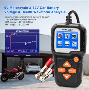 Wholesale Konnwei KW650 ABS BCI100 FCC Car Battery Tester 6-12V 2.4 Inchs LCD from china suppliers