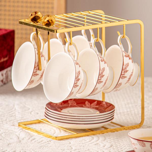 Christmas 2024 Supplies Cup Saucer Christmas Ceramic Tableware 200ml 6.76 Oz For