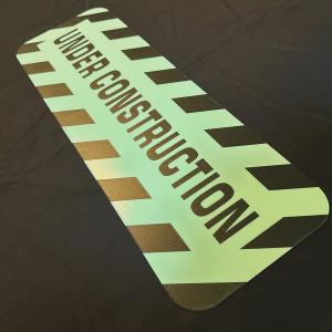 Wholesale Photoluminescent Safety Warning Signage Under Construction Signage 200 X 600mm from china suppliers