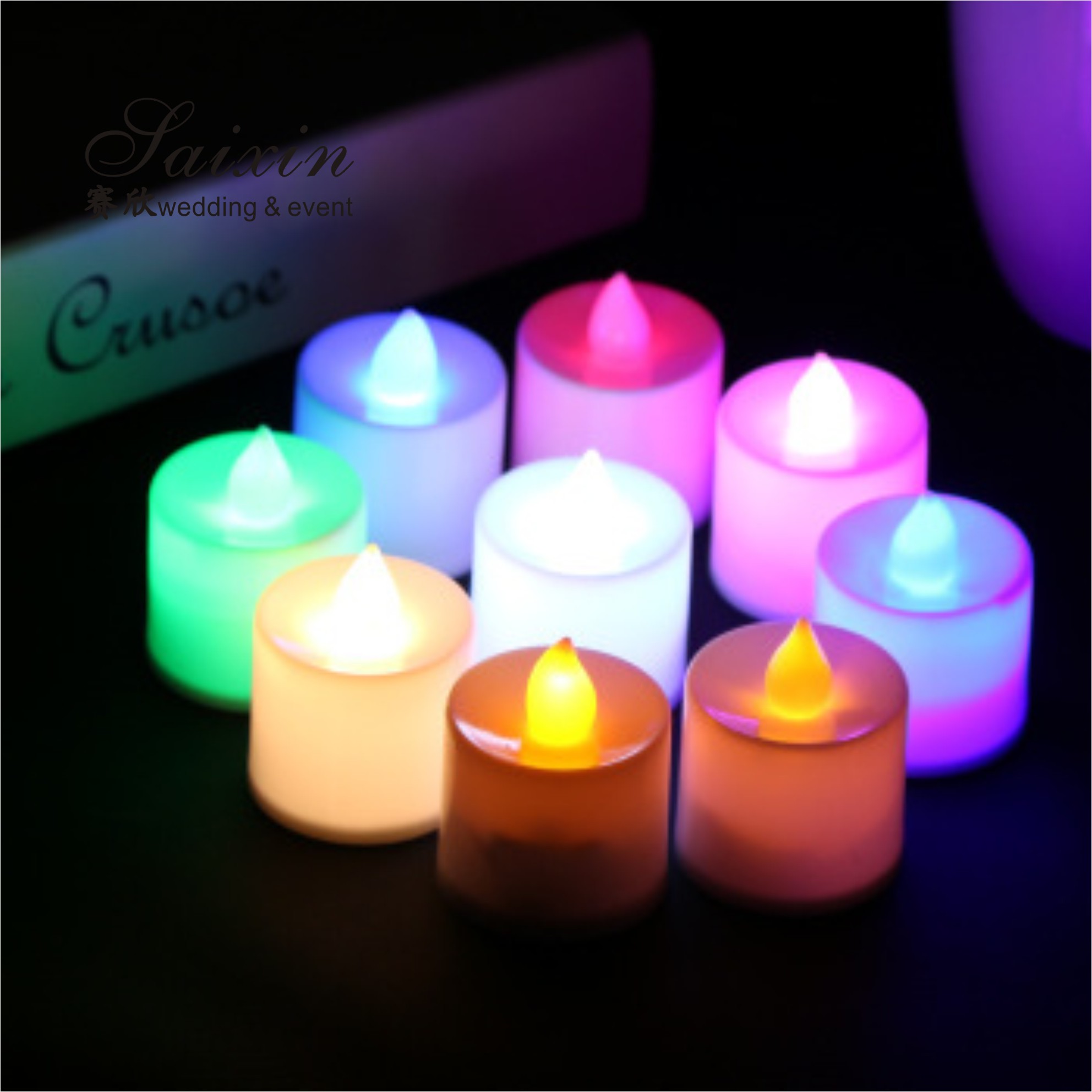 3 Inches Real Wax Water Activated Floating Candle Centerpieces