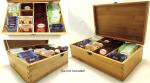 8 Compartments Bamboo Storage Box , Wooden Tea Organizer Heavy Metal Free