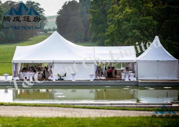 Clear Roof Backyard Party Tent , Light Frame Large Tents For Outdoor Events