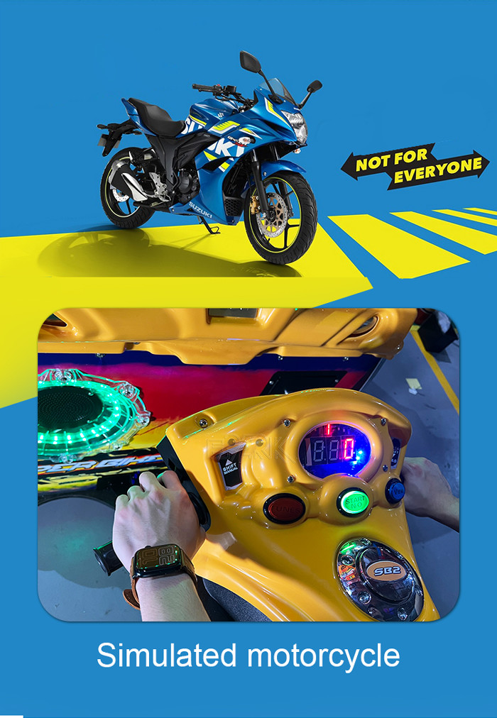 FF Moto Motorcycle Racing Car Game Machine Coin Operated 250W