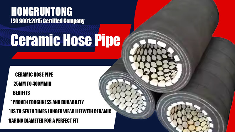 Flexible Ceramic Composite Hose Ultra Wear Resistant Bend Radius 5x Diameter Non Stick Surface