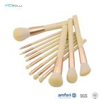 12pcs Aluminium Ferrule Wooden Handle Makeup Brushes