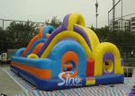 Giant Double Lane Slide Kids Inflatable Obstacle Course For Outdoor
