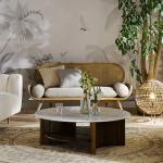 Bedroom Rattan Linen Sofa Linen Filled Sponge Seat Bag