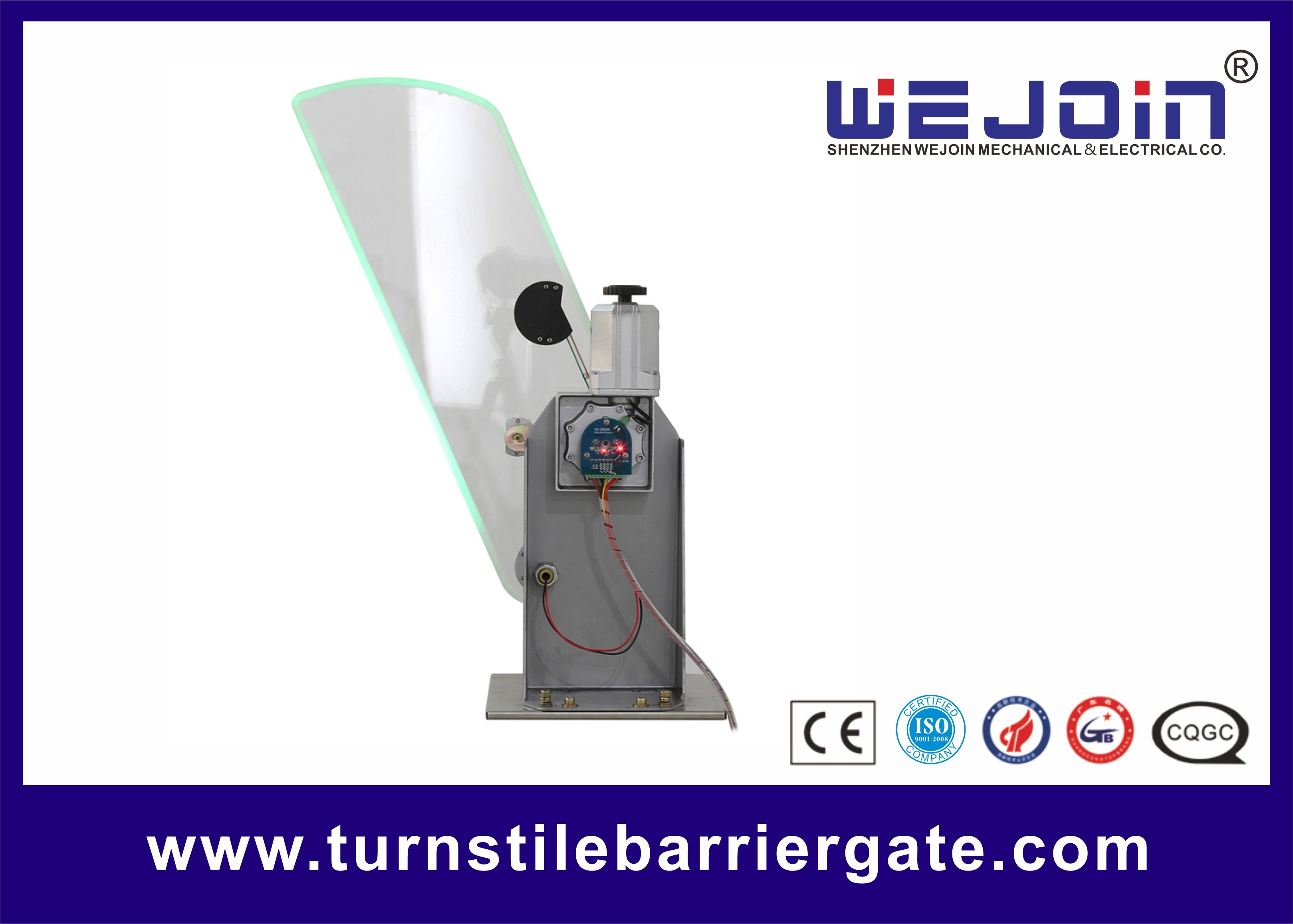 Electronic Flap Barrier Turnstile , Steel Barrier Gate WEJOIN OEM /ODM Barcode Scanner