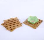 Light Natural Bamboo Wooden Plant Saucer Comfortable Mat For Succulent Plant