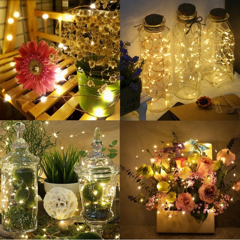2M 5M 10M Led string light Waterproof battery fairy lights outdoor lamps for Christmas party wedding Decoration Twinkle