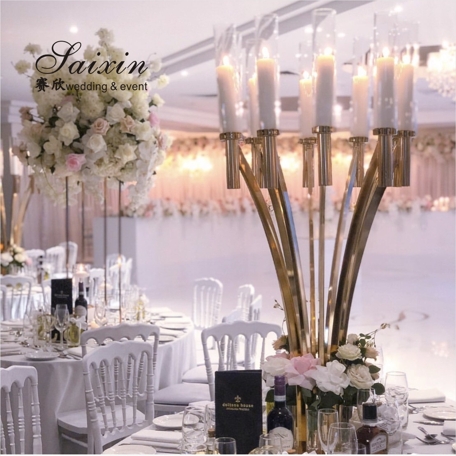 Saixin Customize Romantic Drapes Curtain Wedding Stage Backdrop for wedding garland decoration