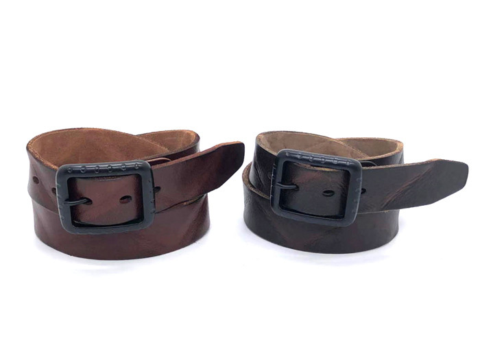 100% Cow 140cm Mens Casual Leather Belt With Black Buckle