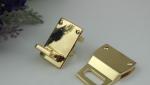 Special custom fashion bag accessory gold metal twist turn lock with nickel free