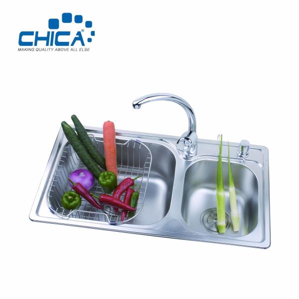 Double Bowl Kitchen Sink Stainless Steel Kitchen Sink Press Kitchen Sink With