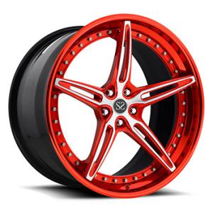 Wholesale Red Machine Face 3 Piece Forged Wheels 5x112 5x120 For Bentley from china suppliers