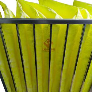 Wholesale Melt Blown Synthetic 595mm Air Purifier Filters , F7 Bag Filter Yellow from china suppliers
