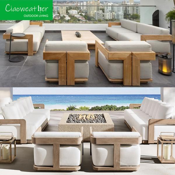 Outdoor Furniture Garden Sofa Set luxury teak sofa modern for Corner villa Hotel