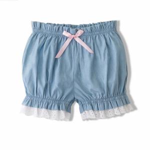 Wholesale Yarn Dyed Cute Newborn Baby Clothes Cotton Baby Girl Bloomers With Lace from china suppliers
