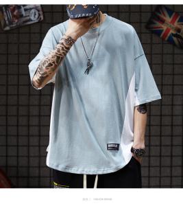 Wholesale Cotton Plain Loose Drop Shoulder Oversized Tee XS To XXL Hip Hop T Shirt For Men from china suppliers