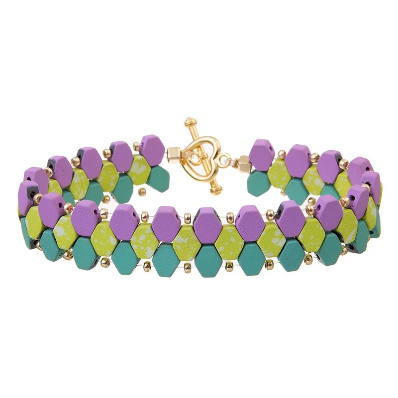 Hand Crafted Woven Colorful Enamel Beads Bracelets Friendship Affordable