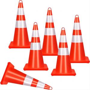 Wholesale Premium PVC Parking Reflective Traffic Safety Cones With Orange Stripe from china suppliers