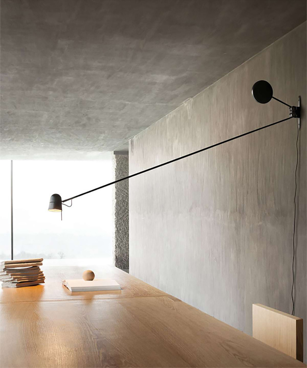 Minimalism Design Wall Lamp Black White Italian Simple Living Room Bedroom Dimmable Wall Lamp(WH-OR-245)