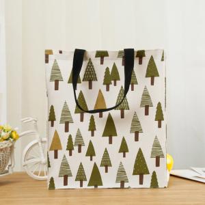 Wholesale 38x42x15cm Canvas Shopping Totes Foldable Stylish Reusable Grocery Bags Washable from china suppliers