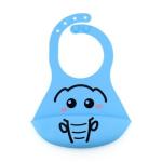 Wide Food Catcher Silicone Baby Bibs Ultra Soft Edge For 6 - 36 Months Old