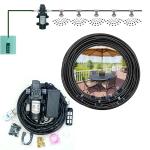 12V Booster Diaphragm Pump Water Misting System Fog Nozzles Mist Cooling