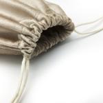 Gray Velour Hair Packaging Bag , 10x15cm Soft Touch Wig Travel Bag