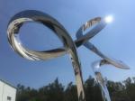 Garden Outdoor Metal Sculpture Metal Abstract Style For Square Decoration