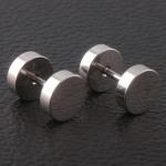 Black Color Unique Mens Stud Earrings Stainless Steel Body Piercing Jewelry