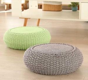 Wholesale Natural Straw Household Storage Stool Grass Woven Ottoman Box Eco-Friendly Hand-Woven Grass Rattan Stools Seat Pad from china suppliers