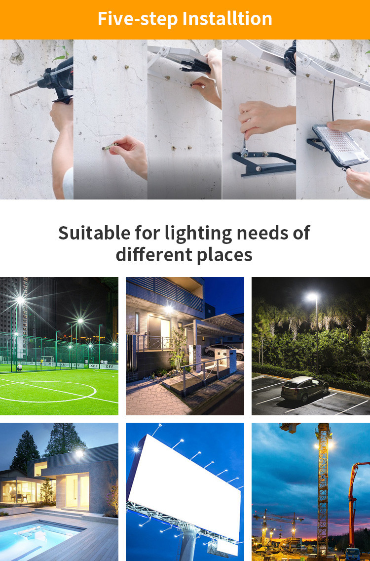 170lm/w Solar Outdoor Flood Lights Warehouse Garden RGB 50w 60w